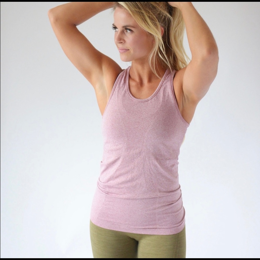 Zyia Active Mauve Poppy Seamless Tank Top Copper Charged